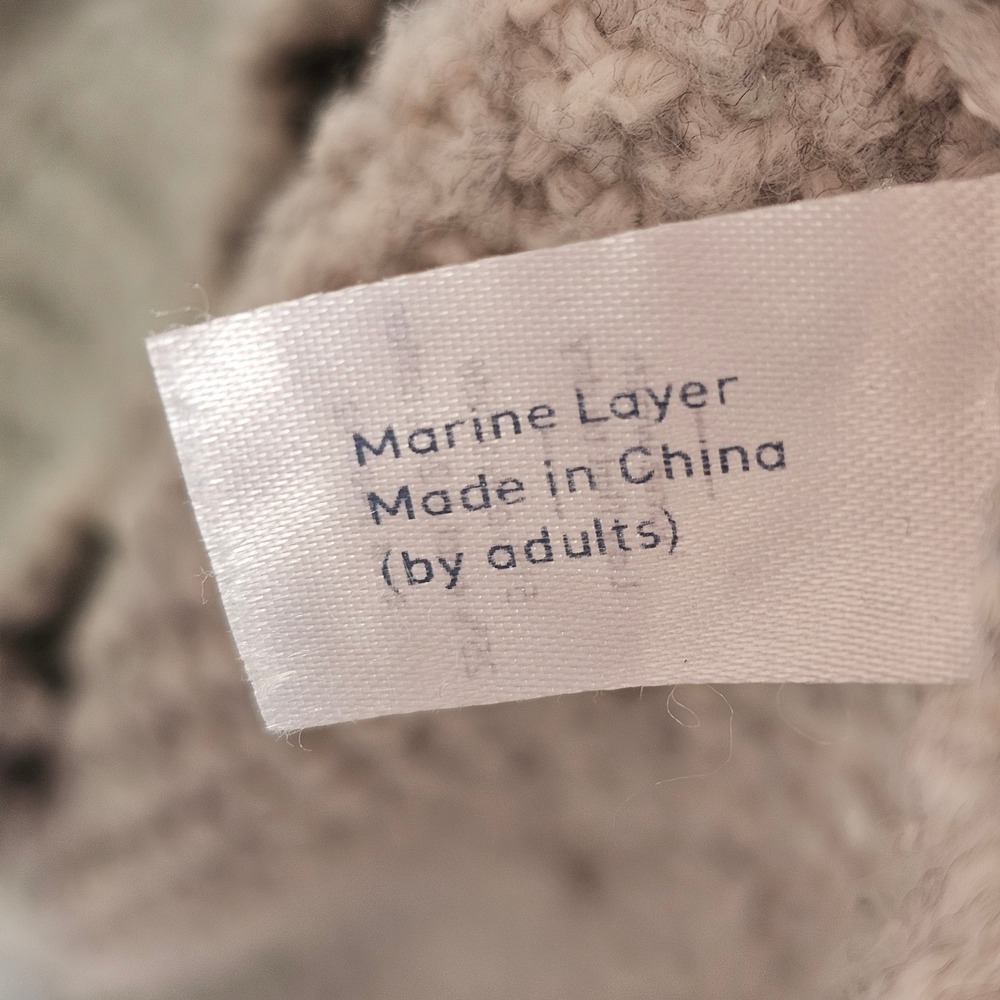 Marine Layer Fair Isle Knit‎ Pullover Sweater Wool Blend Light Gray Women's XS - Picture 6 of 9